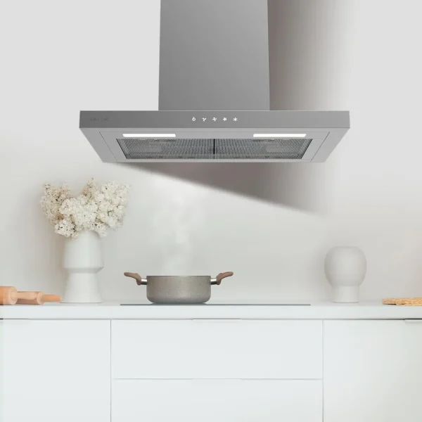 Imagen 6 Campana extractora Bolero Flux TT 604000 Inox A++ de 60 cm, succión de 393 m3/h, motor DC de bajo consumo y filtros de carbono incluidos. Máxima eficiencia energética.