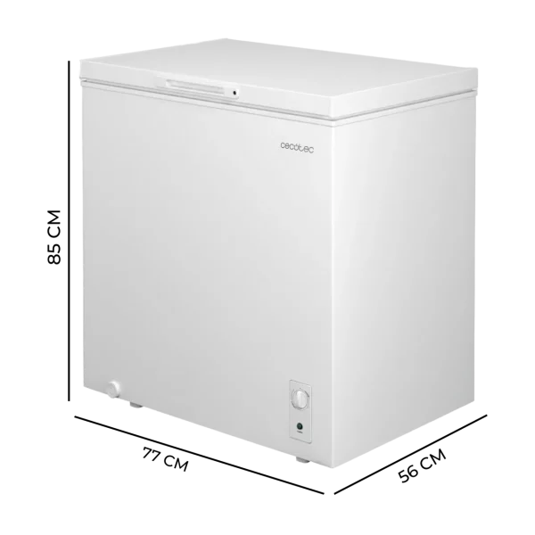 Imagen 3 Congelador horizontal Cecotec 198L con eficiencia clase D, función dual frigorífico/congelador y funcionamiento silencioso de 38 dB. Ideal para el hogar.