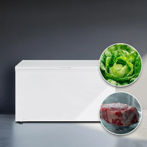 Imagen 6 Congelador horizontal Bolero CoolMarket Chest 418P White D de 418L con función Dual, clasificación energética D y tecnología de enfriamiento UltraContact D-Cool.