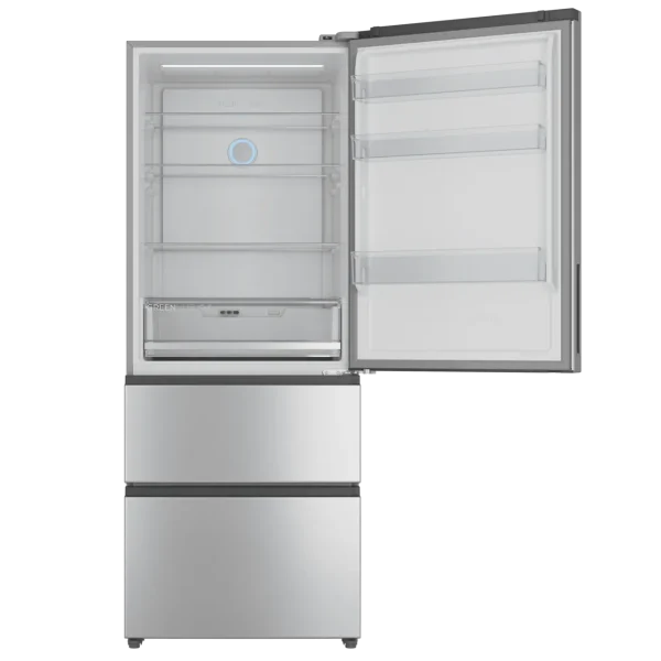 Imagen 3 Frigorífico French Door de 420L con tecnología NoFrost, compresor Inverter y función iónica ATT. Diseño Inox elegante con control táctil y eficiencia clase E.