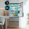 Imagen 7 Frigorífico French Door de 420L con tecnología NoFrost, compresor Inverter y función iónica ATT. Diseño Inox elegante con control táctil y eficiencia clase E.