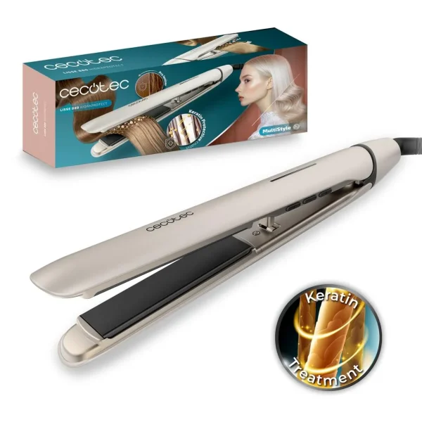 Imagen 4 Plancha de pelo Lisse 880 HidraProtect con placas de turmalina, queratina y aceite de argán. Temperatura ajustable de 140ºC a 220ºC para un cabello brillante.