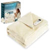 Manta eléctrica HeatConfort Calma de Cecotec de 180x130 cm extendida mostrando su textura suave