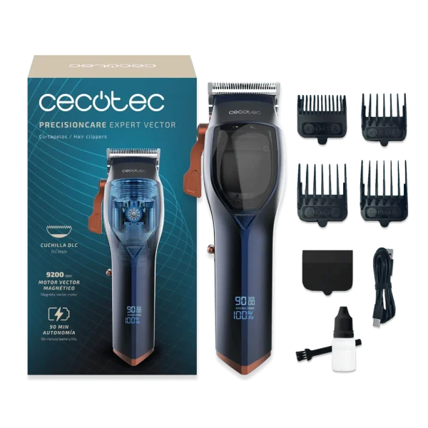 Cortapelos Cecotec PrecisionCare Expert Vector con motor vectorial de 9200 rpm y cuchillas de alta precisión