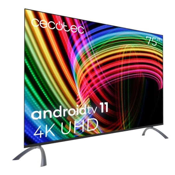 Imagen 2 Televisor Cecotec ALU30075 de 75" con resolución 4K UHD, Android TV 11, Dolby Vision y Atmos. Pantalla de gran formato con Google Assistant y Chromecast integrado.