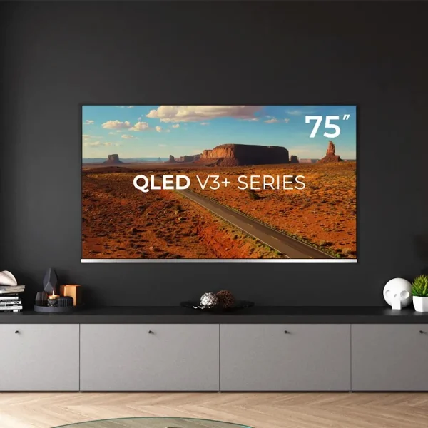 Imagen 4 Televisión Cecotec QLED de 75" con 4K UHD, Android TV 11, Local Dimming y Dolby Atmos. Colores puros y contraste optimizado para una experiencia de cine total.