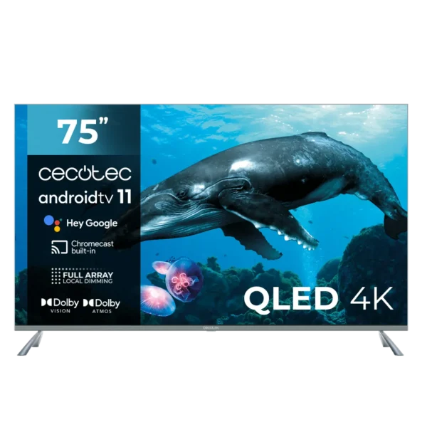 Televisor Cecotec QLED 75 pulgadas V2 series VQU20075S resolución 4K UHD