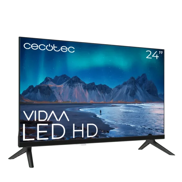 Imagen 2 Televisor Cecotec A5 series ALH50024 de 24 pulgadas con resolución HD, sistema operativo VIDAA y sonido Dolby. Ideal para espacios reducidos con conectividad HDMI.