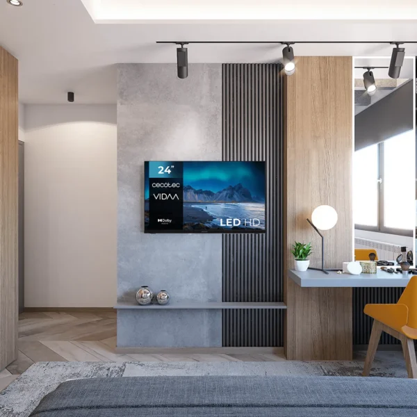 Imagen 4 Televisor Cecotec A5 series ALH50024 de 24 pulgadas con resolución HD, sistema operativo VIDAA y sonido Dolby. Ideal para espacios reducidos con conectividad HDMI.