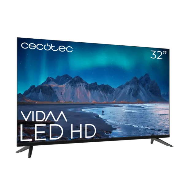Imagen 2 Smart TV Cecotec de 32 pulgadas con resolución HD, sistema operativo VIDAA y sonido Dolby. Conectividad HDMI y USB para un entretenimiento inteligente y compacto.