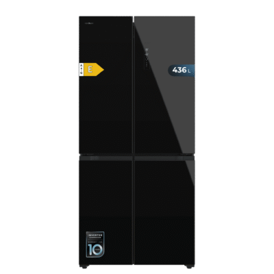 Frigorífico Bolero CoolMarket 4D 436 Black Glass E de Cecotec
