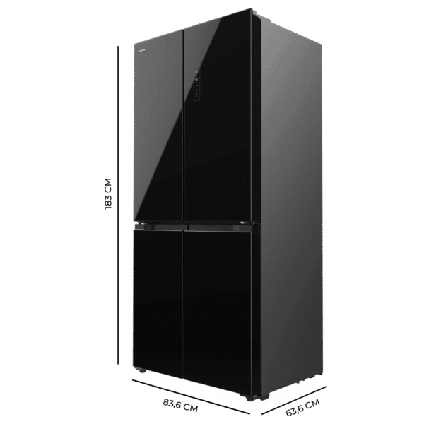 Imagen 2 Frigorífico Bolero CoolMarket 4D 436 Black Glass E de Cecotec