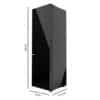 Imagen 2 Frigorífico combi Bolero CoolMarket Combi 250 Black Glass E de Cecotec