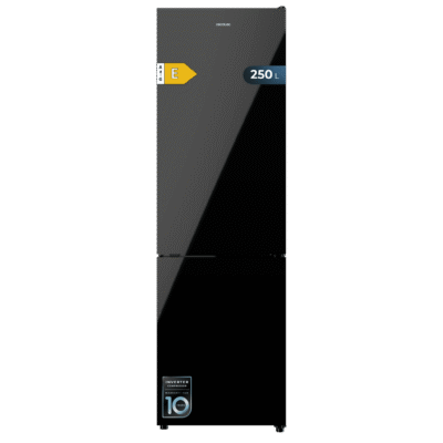 Frigorífico combi Bolero CoolMarket Combi 250 Black Glass E de Cecotec