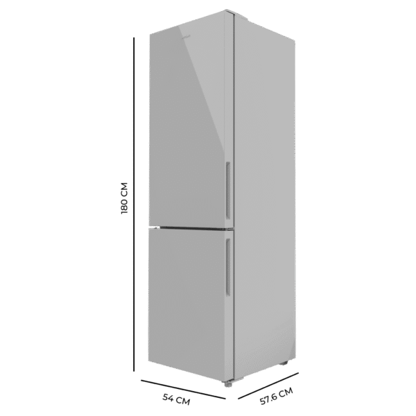 Imagen 2 Frigorífico combi Bolero CoolMarket Combi 250 Grey Glass D de Cecotec
