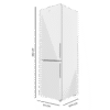 Imagen 2 Frigorífico combi Bolero CoolMarket Combi 250 White Glass E de Cecotec