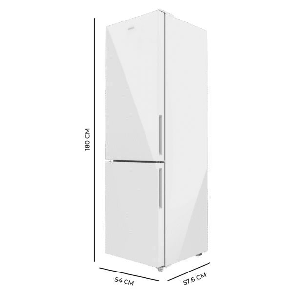 Imagen 2 Frigorífico combi Bolero CoolMarket Combi 250 White Glass E de Cecotec