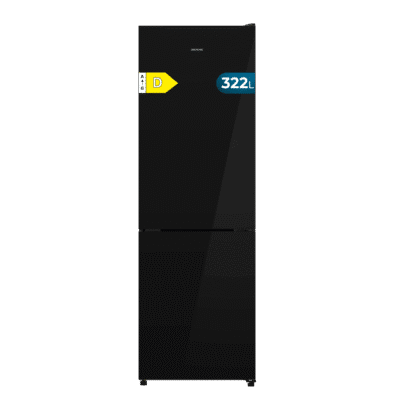 Frigorífico combi Bolero CoolMarket Combi 322i Black Glass D de Cecotec