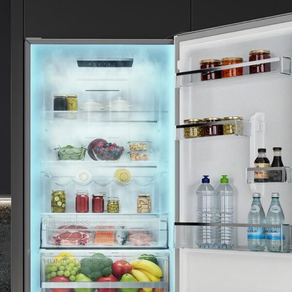 Imagen 8 Frigorífico combi Bolero CoolMarket Combi 322i Black Glass D de Cecotec