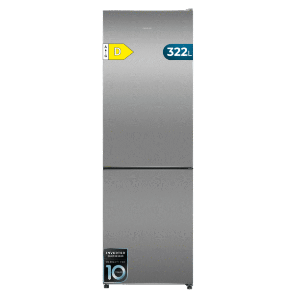 Frigorífico combi Bolero CoolMarket Combi 322i Inox D de Cecotec