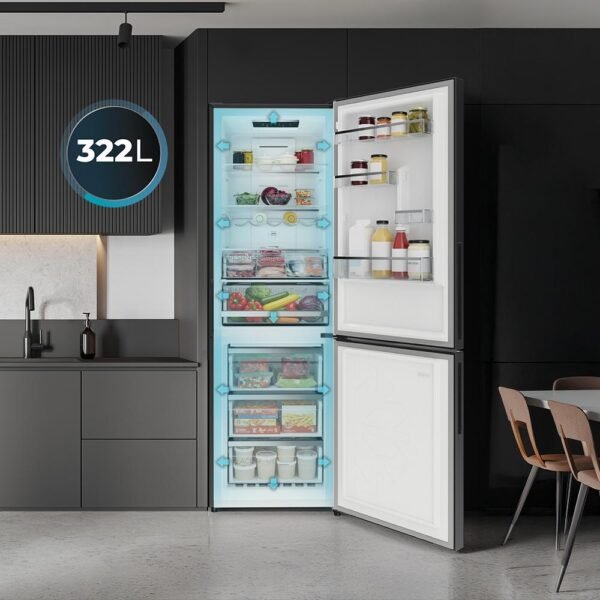 Imagen 6 Frigorífico combi Bolero CoolMarket Combi 322i Inox D de Cecotec
