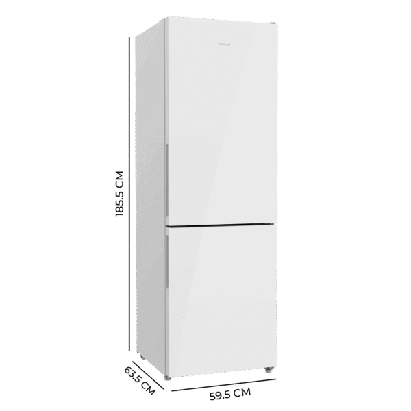 Imagen 2 Frigorífico combi Bolero CoolMarket Combi 322i White Glass D de Cecotec