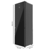Imagen 2 Frigorífico combi Bolero CoolMarket Combi 335 Black Glass E de Cecotec