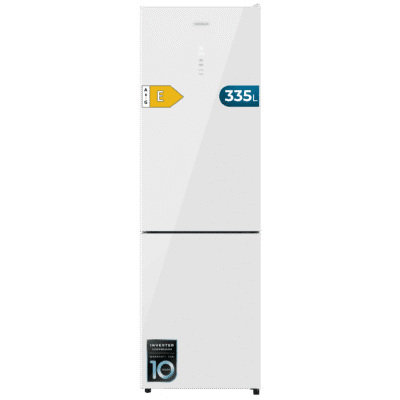 Frigorífico combi Bolero CoolMarket Combi 335 White Glass E de Cecotec
