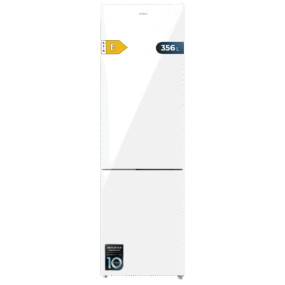 Frigorífico combi Bolero CoolMarket Combi 356 White Glass E de Cecotec