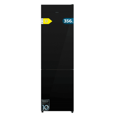 Frigorífico combi Bolero CoolMarket Combi 356i Black Glass D de Cecotec