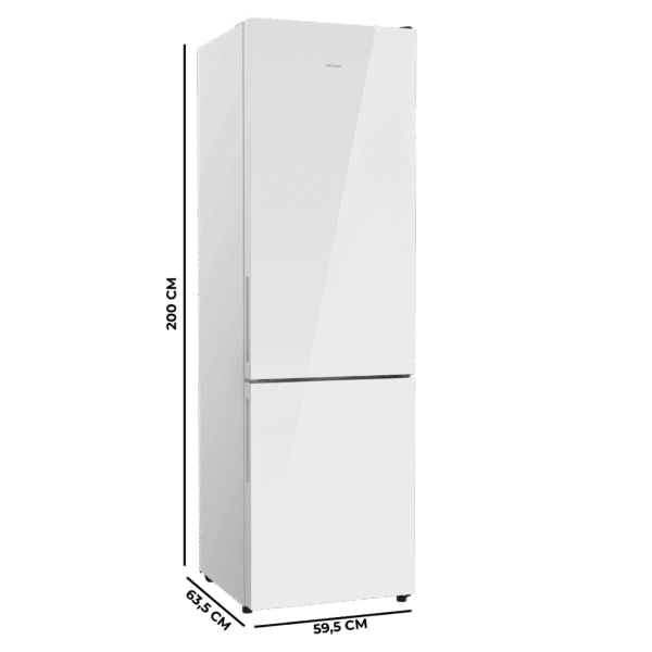 Imagen 2 Frigorífico combi Bolero CoolMarket Combi 356i White Glass D de Cecotec
