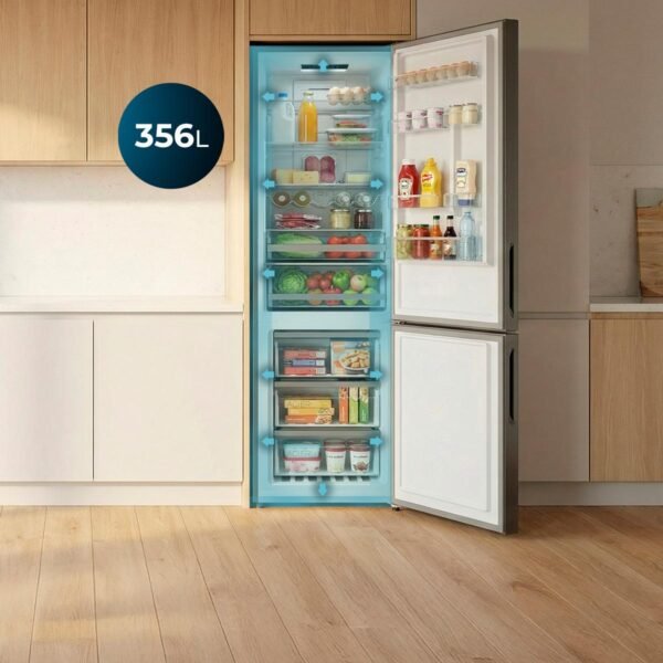 Imagen 7 Frigorífico combi Bolero CoolMarket Combi 356i White Glass D de Cecotec