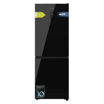 Frigorífico combi Bolero CoolMarket Combi 409 Black Glass C de Cecotec