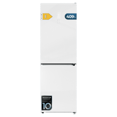 Frigorífico combi Bolero CoolMarket Combi 409 White Glass C de Cecotec