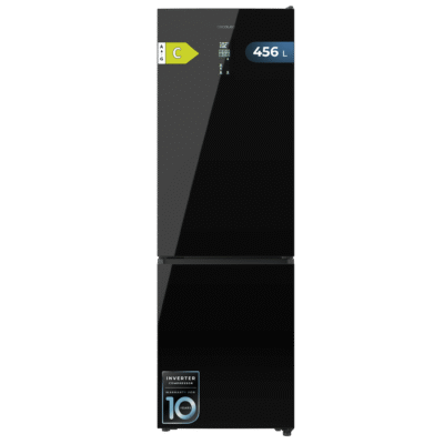 Frigorífico combi Bolero CoolMarket Combi 456 Black Glass C de Cecotec