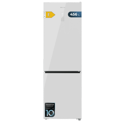 Frigorífico combi Bolero CoolMarket Combi 456 White Glass E de Cecotec