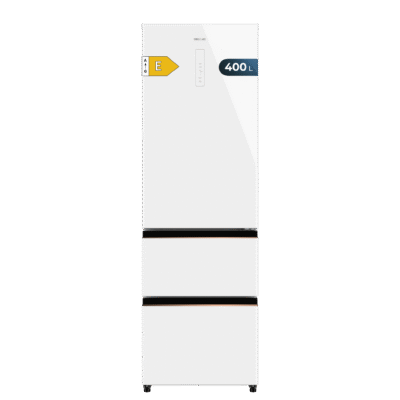 Frigorífico combi Bolero CoolMarket Combi FD 400 White Glass E de Cecotec