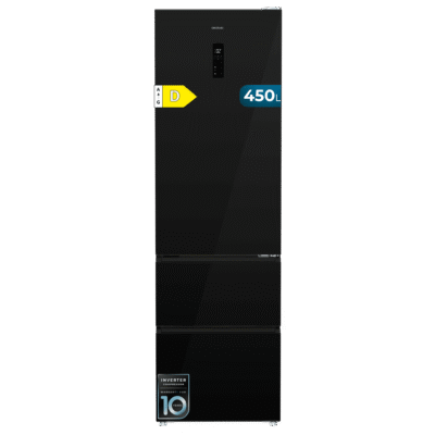 Frigorífico combi Bolero CoolMarket Combi FD 450 Black Glass D de Cecotec