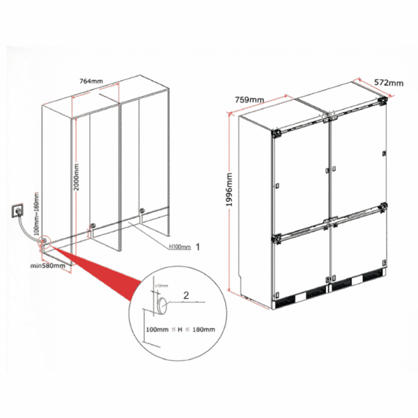 Imagen 3 Frigorífico Bolero CoolSilver 4D BI 526 Elite D de Cecotec