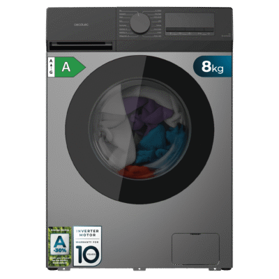 Lavadora Bolero DressCode 8450 Inverter Steel de 8 kg de Cecotec