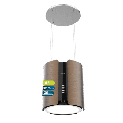 Campana extractora Bolero Flux CRE 385500 Cobre A+ de Cecotec