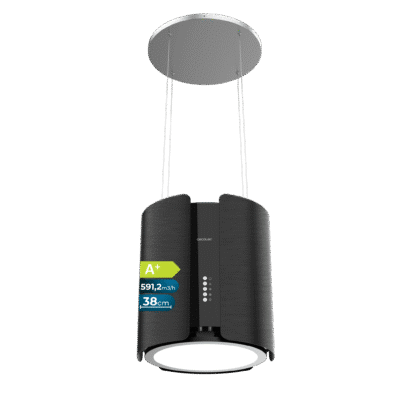 Campana extractora Bolero Flux CRE 385500 Negro A+ de Cecotec