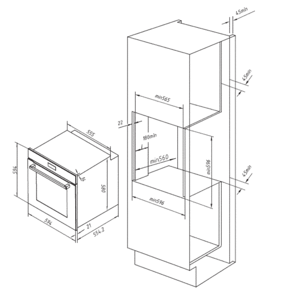 Imagen 6 Horno integrable Bolero Hexa AF316000 Inox A de Cecotec
