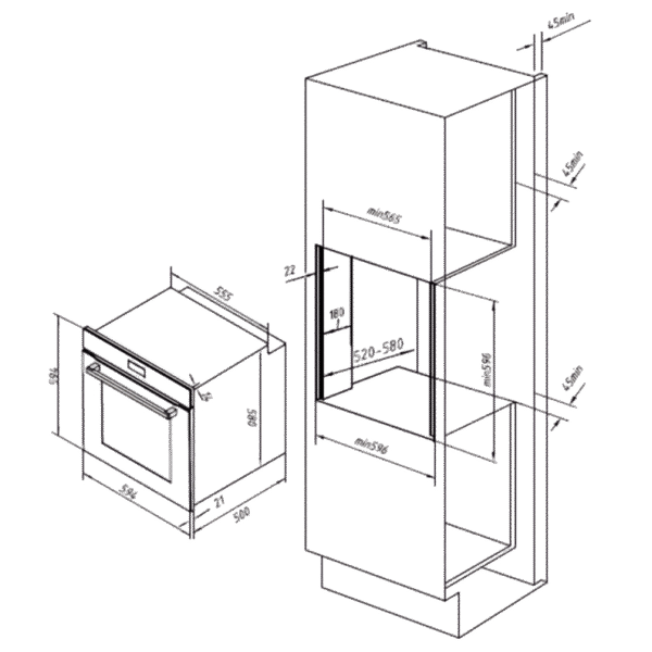 Imagen 5 Horno integrable Bolero Hexa C126000 Inox A de Cecotec
