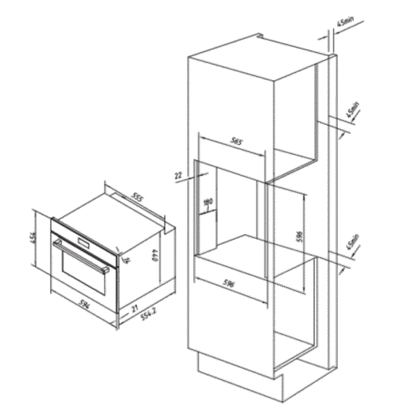 Imagen 6 Horno integrable Bolero Hexa C134500 Inox A de Cecotec