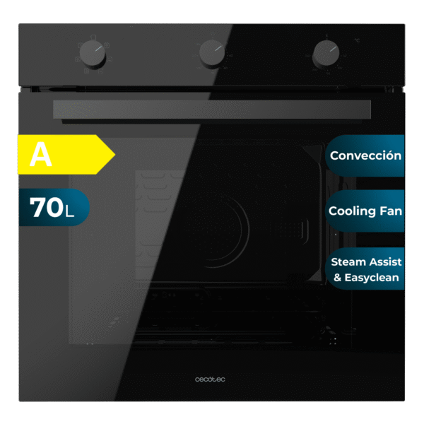 Horno integrable Bolero Hexa M236000 Glass Black Time A de Cecotec