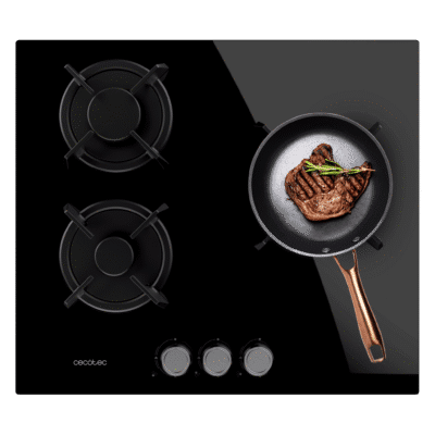 Placa de gas Bolero Squad GN 3200S Glass Black de Cecotec