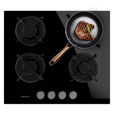 Placa de gas Bolero Squad GN 4200S Glass Black de Cecotec