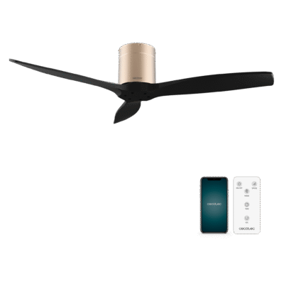 Ventilador de techo EnergySilence Aero 5500 Aqua GoldBlack Connected de Cecotec