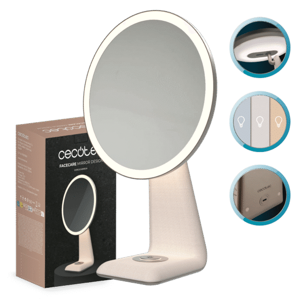 Imagen 3 Espejo de maquillaje FaceCare Mirror Design de Cecotec